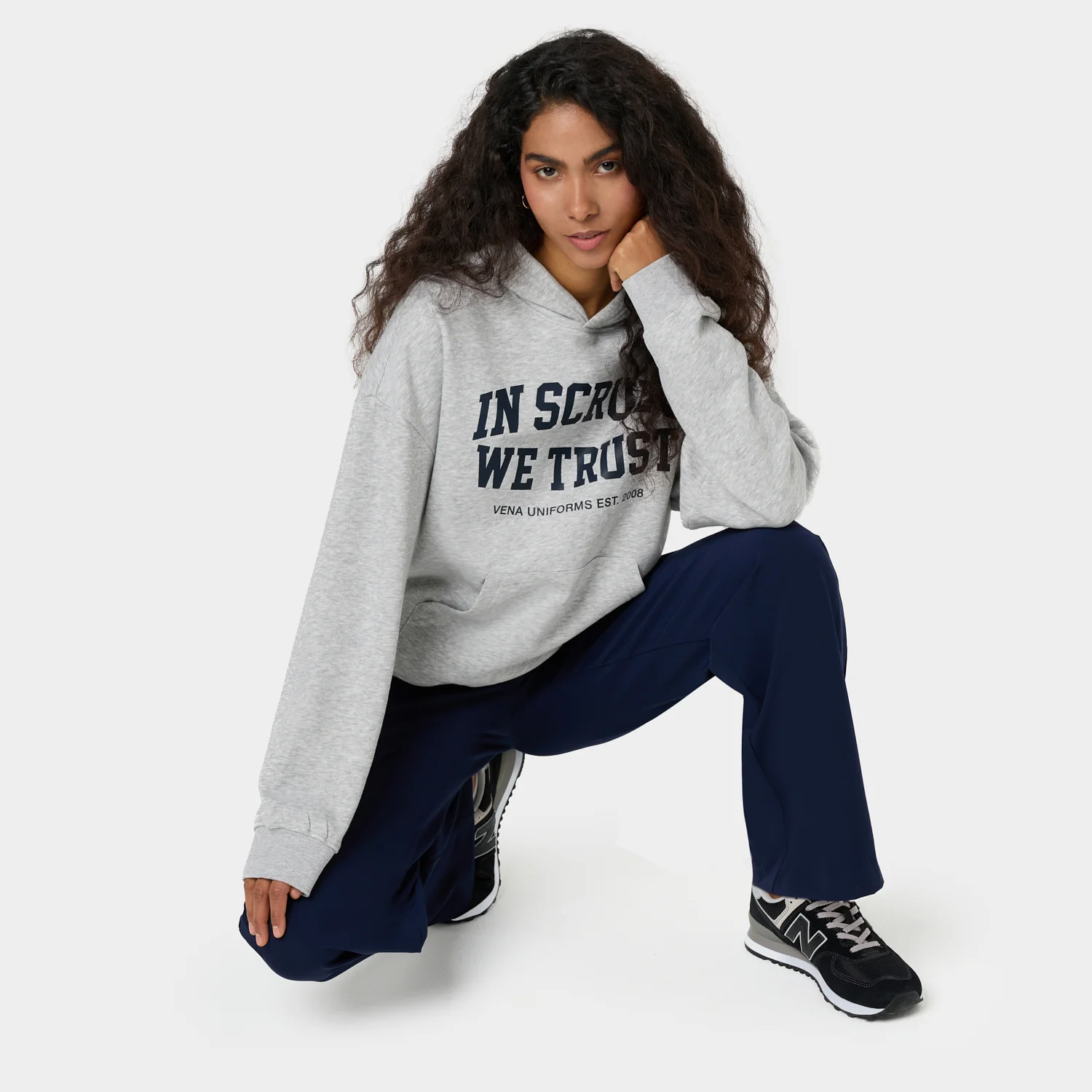 Bluza z kapturem GRAY/NAVY - Image 3