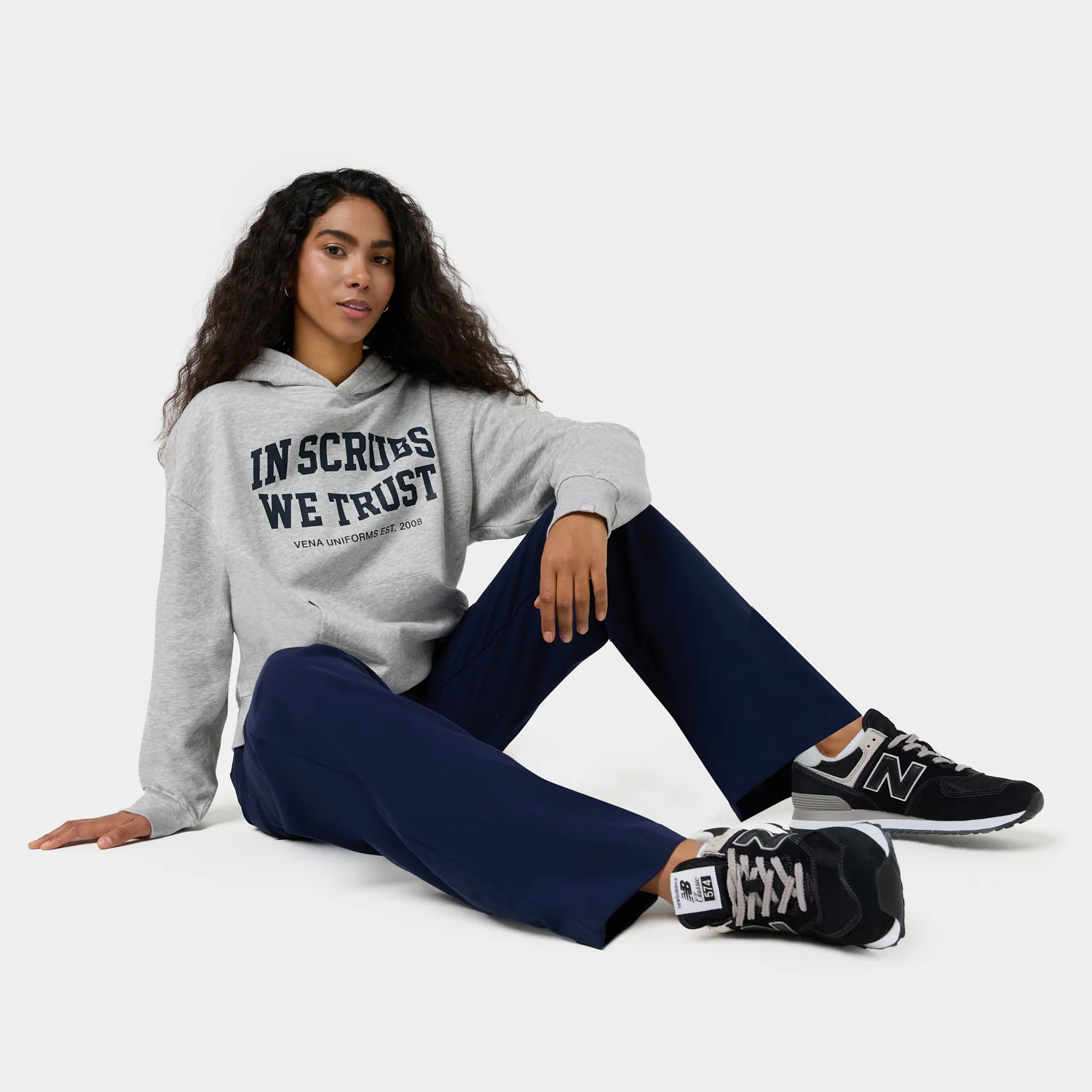 Bluza z kapturem GRAY/NAVY - Image 4
