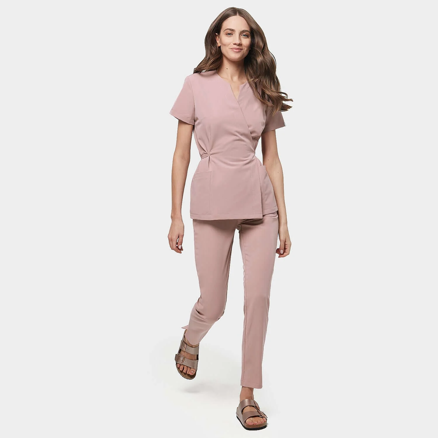 Fartuszek medyczny KATE - DUSTY PINK - Image 2