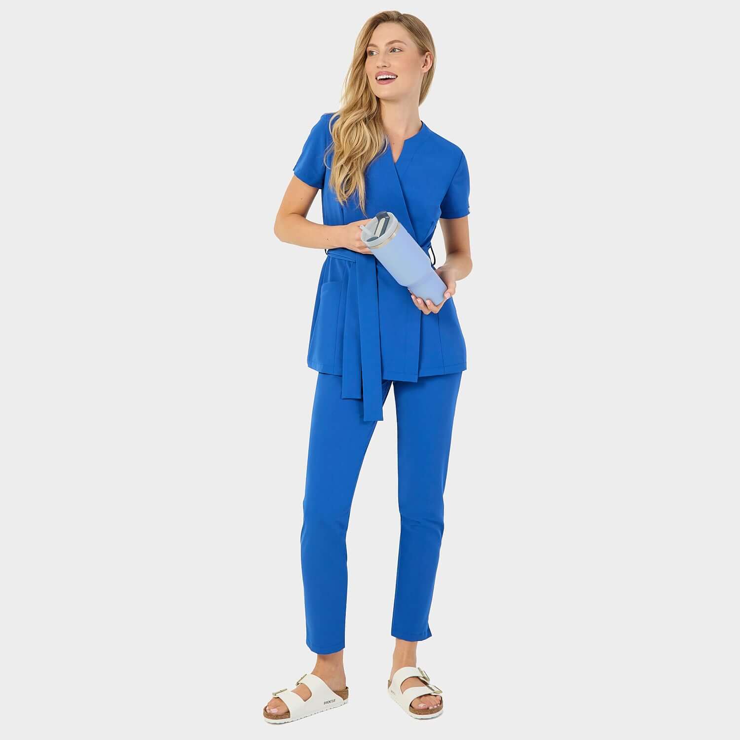 Fartuszek medyczny SOPHIA - ROYAL BLUE - Image 2
