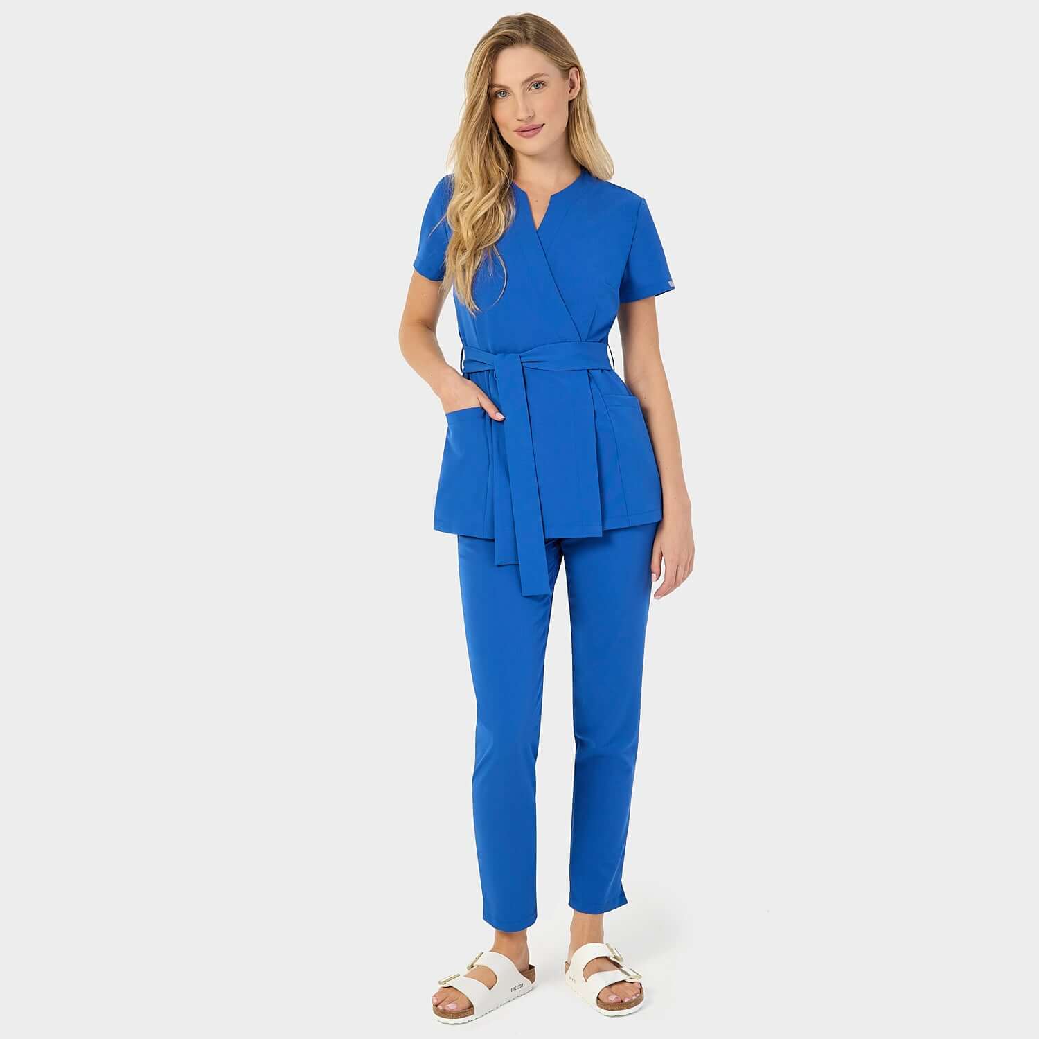 Fartuszek medyczny SOPHIA - ROYAL BLUE - Image 3