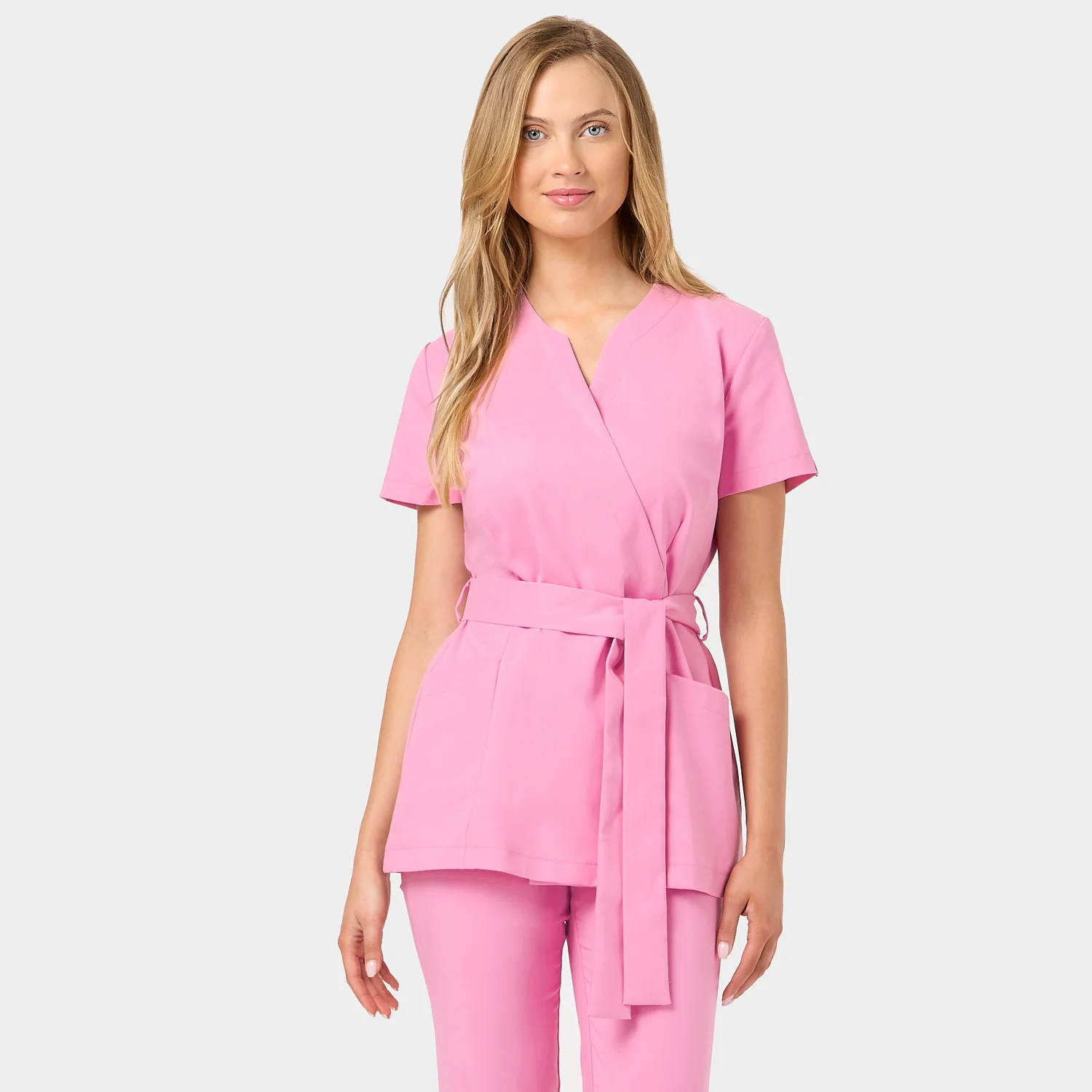 Fartuszek medyczny wiązany SOPHIA - CANDY PINK