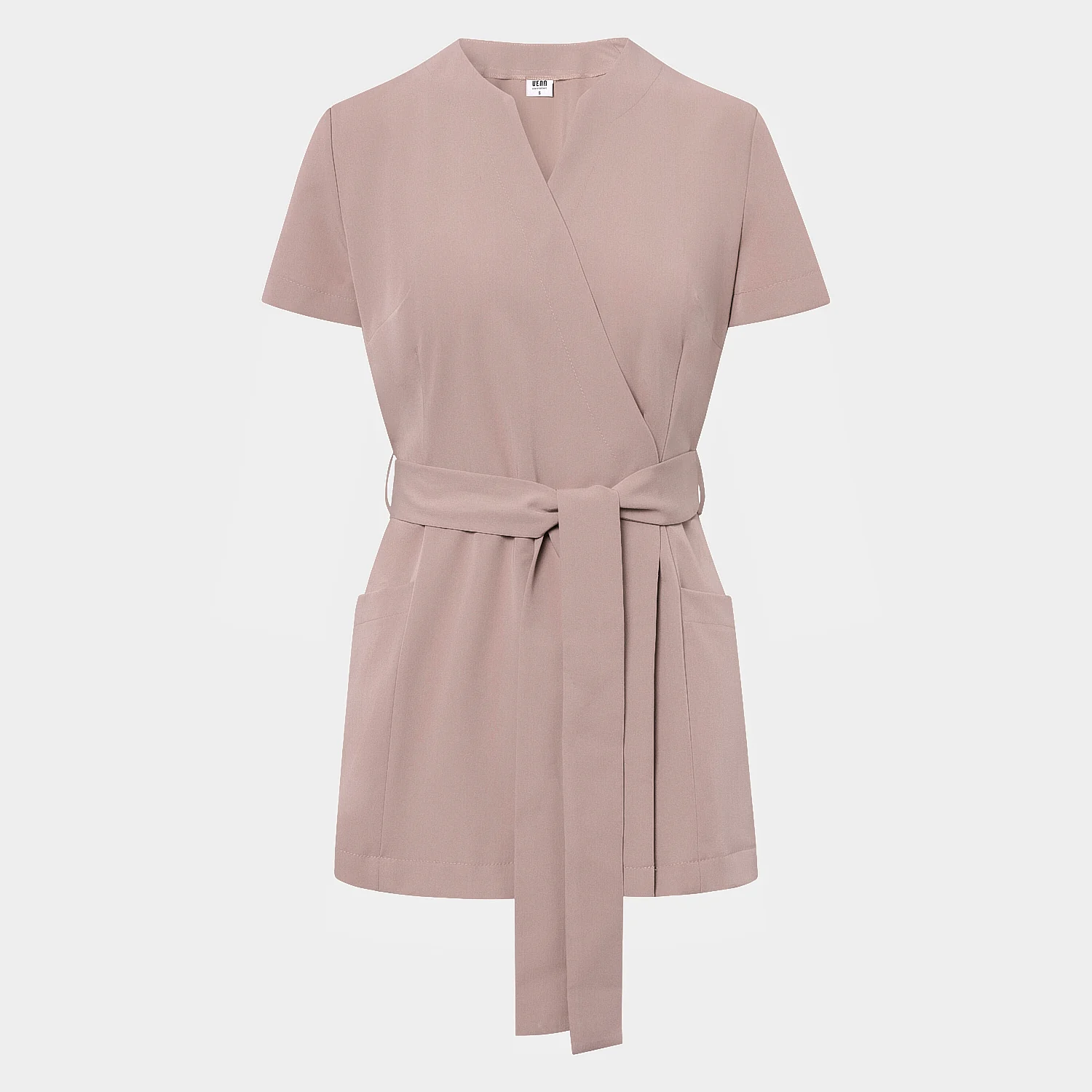 Fartuszek medyczny wiązany SOPHIA - DUSTY PINK - Image 7