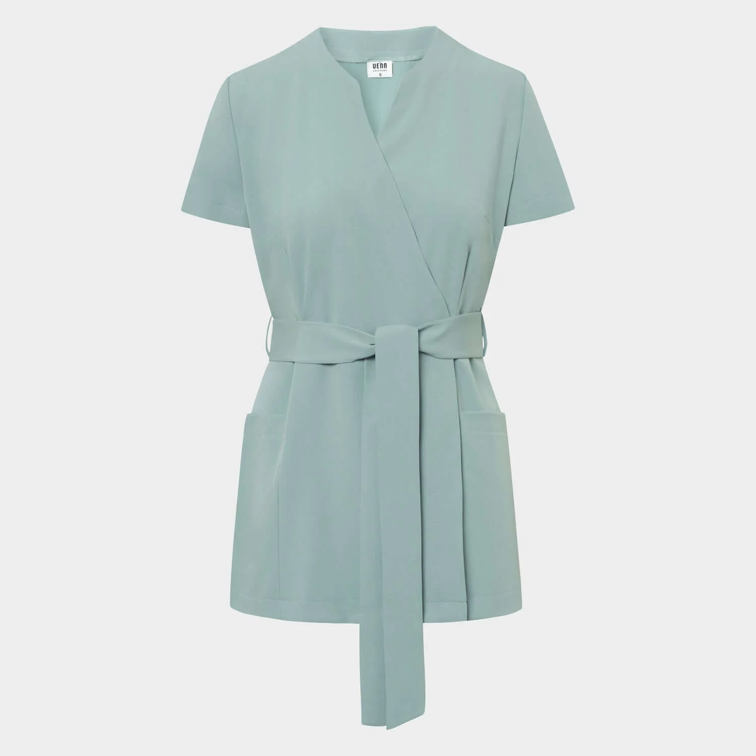 Fartuszek medyczny wiązany SOPHIA - SAGE GREEN - Image 6