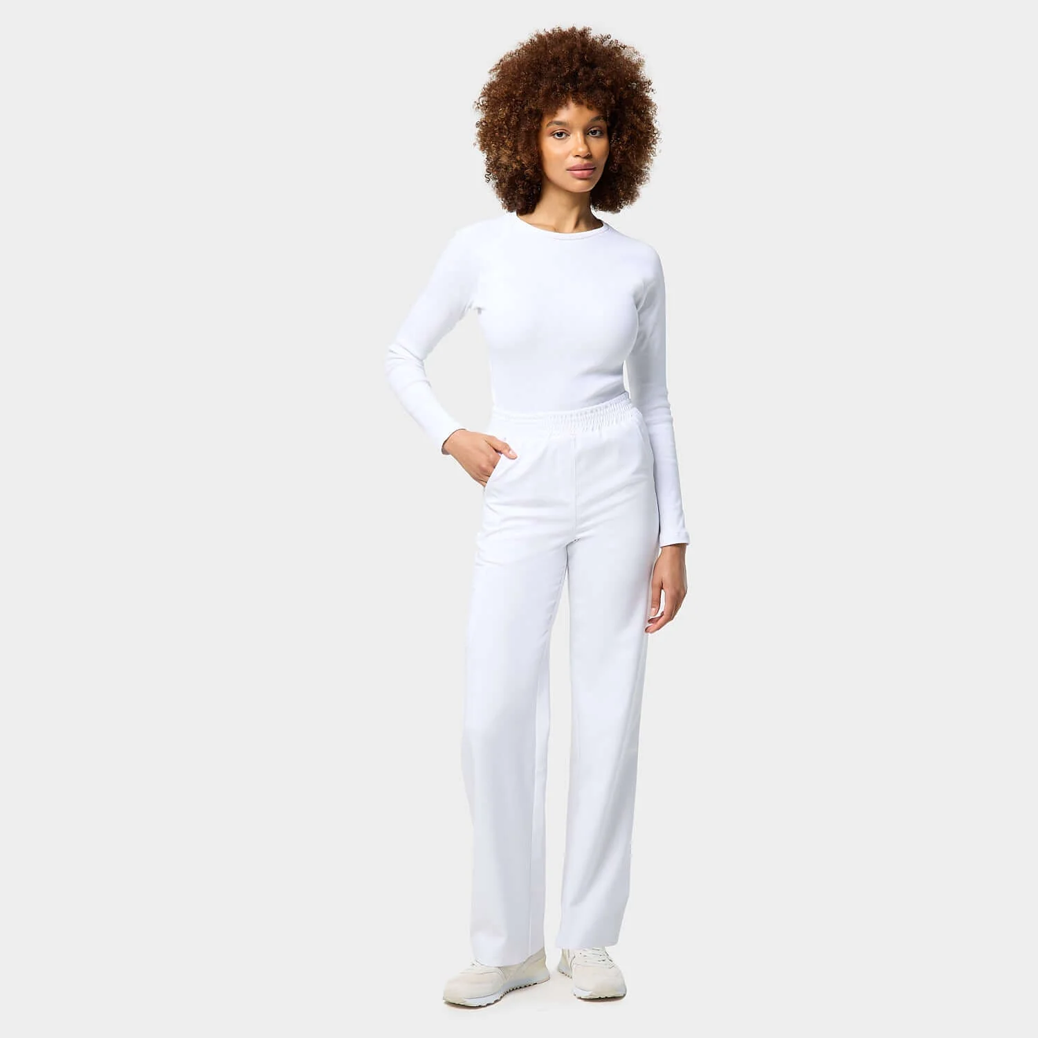 Longsleeve medyczny damski - WHITE - Image 3