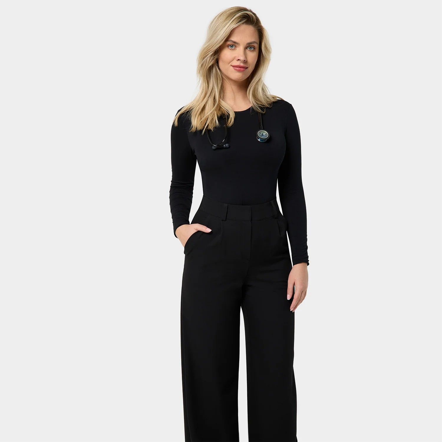 Spodnie medyczne damskie Aura BLACK - Image 6