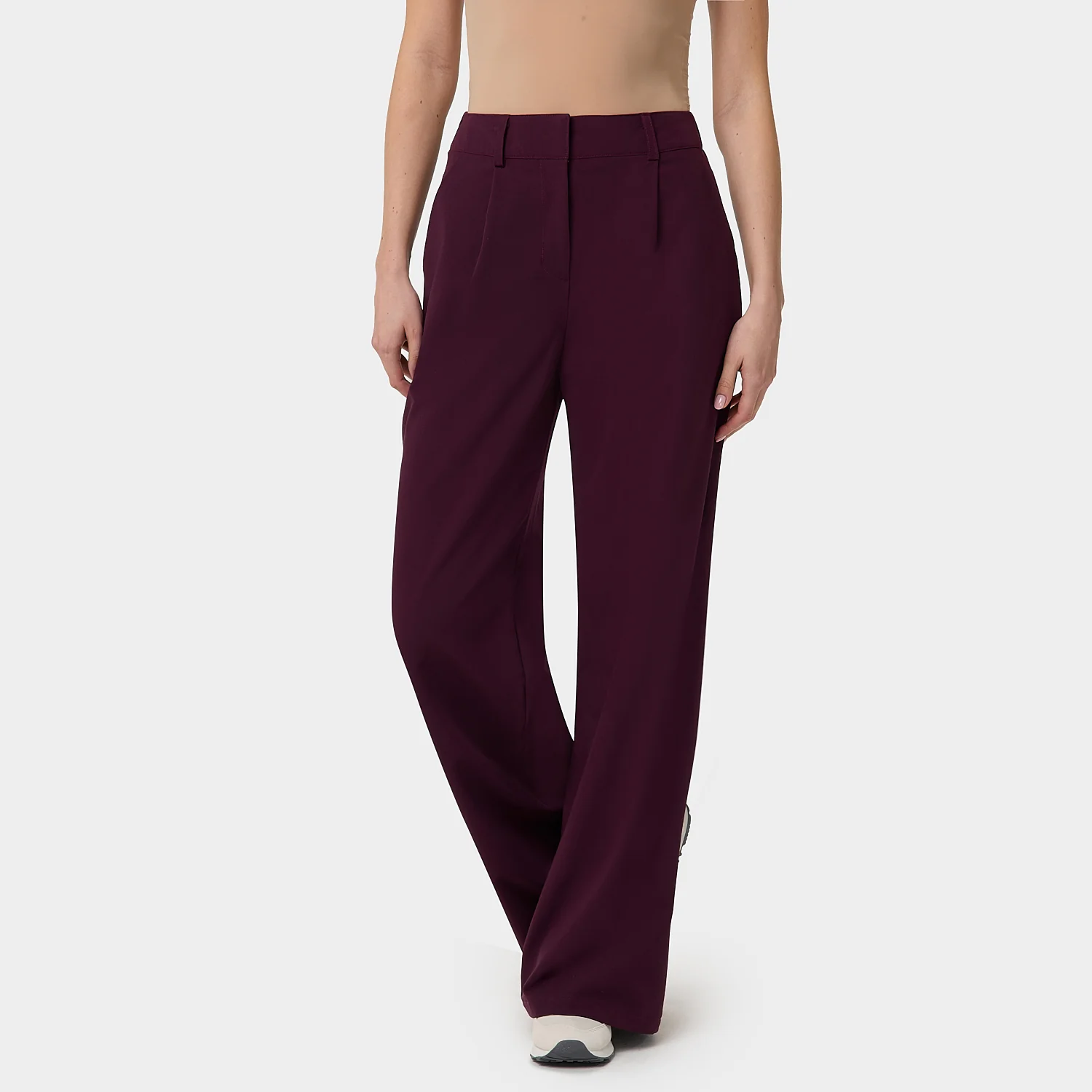 Spodnie medyczne damskie Aura BURGUNDY - Image 3