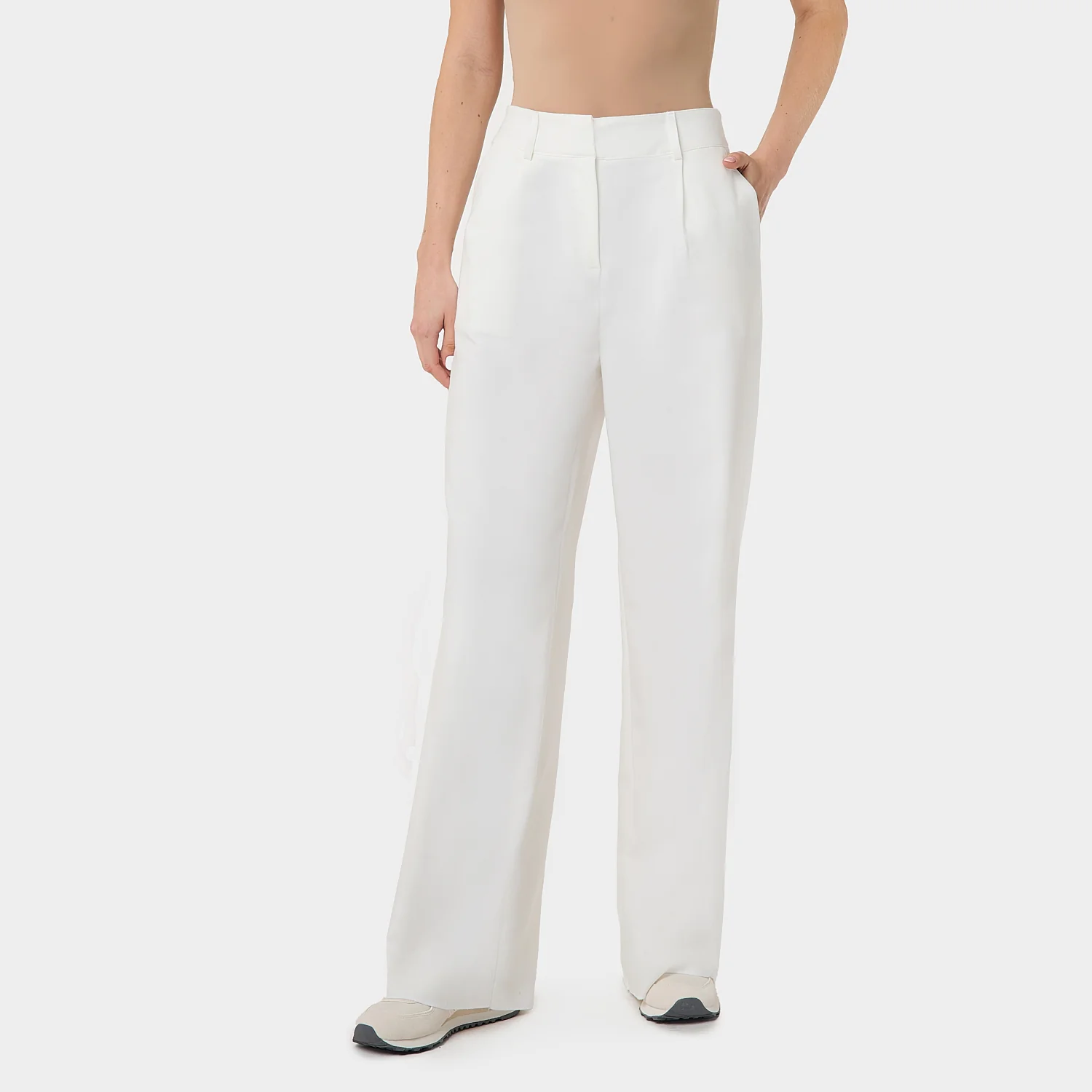 Spodnie medyczne damskie Aura CREAM - Image 3