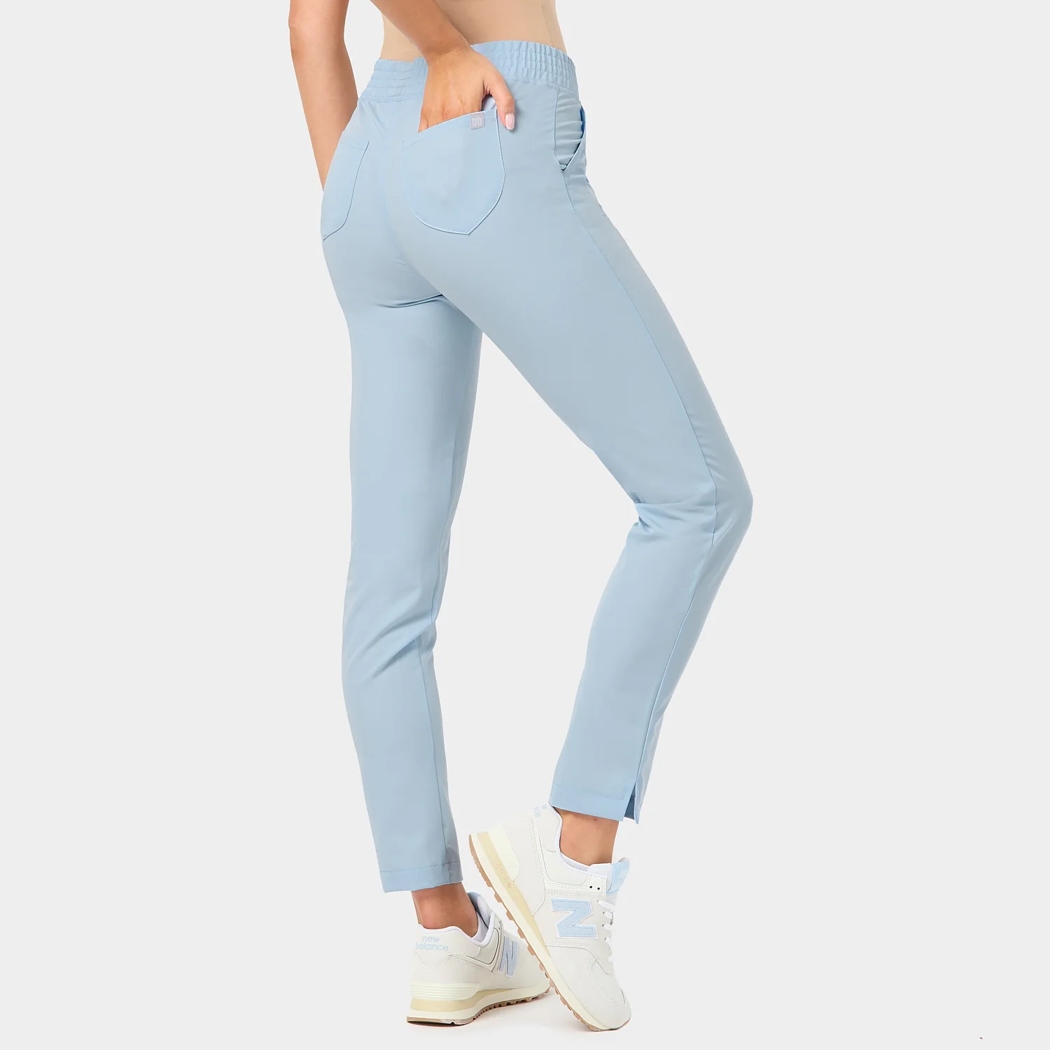 Spodnie medyczne damskie - BABY BLUE - Image 3