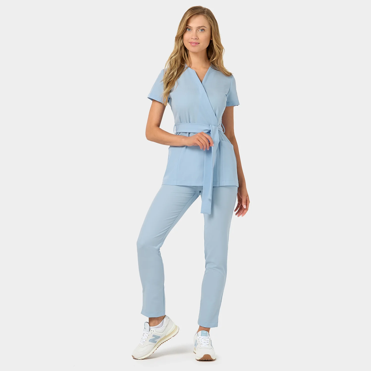 Spodnie medyczne damskie - BABY BLUE - Image 4