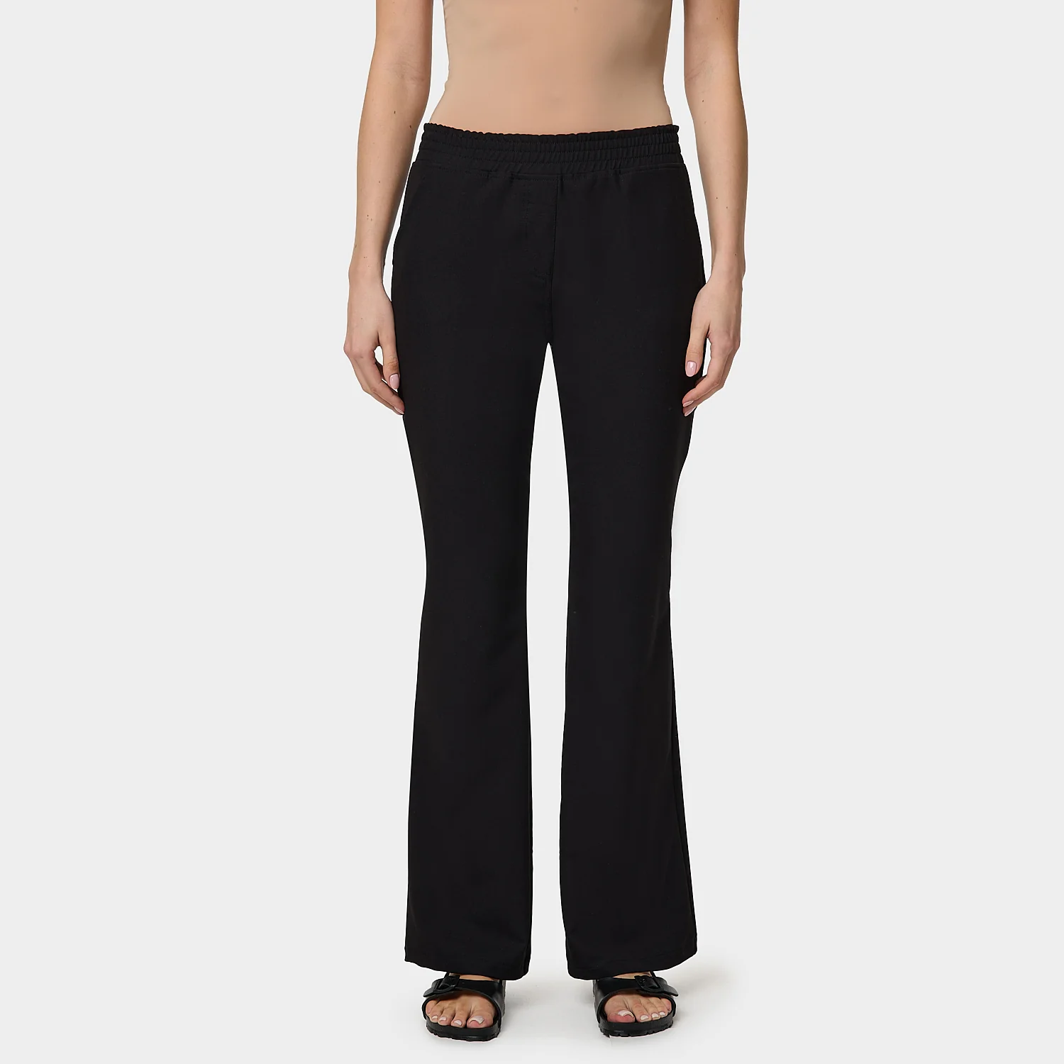 Spodnie medyczne damskie flare BLACK