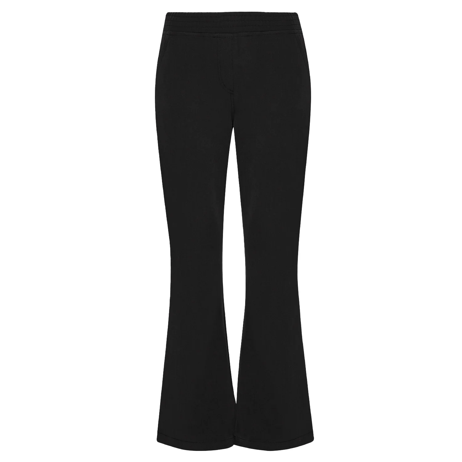 Spodnie medyczne damskie flare BLACK - Image 3