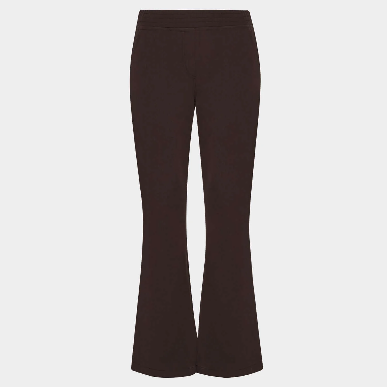 Spodnie medyczne damskie flare DARK CHOCOLATE - Image 2