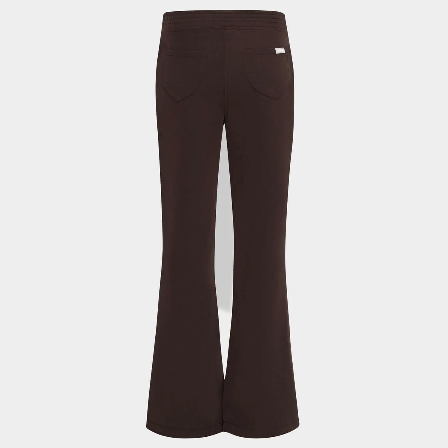 Spodnie medyczne damskie flare DARK CHOCOLATE - Image 3
