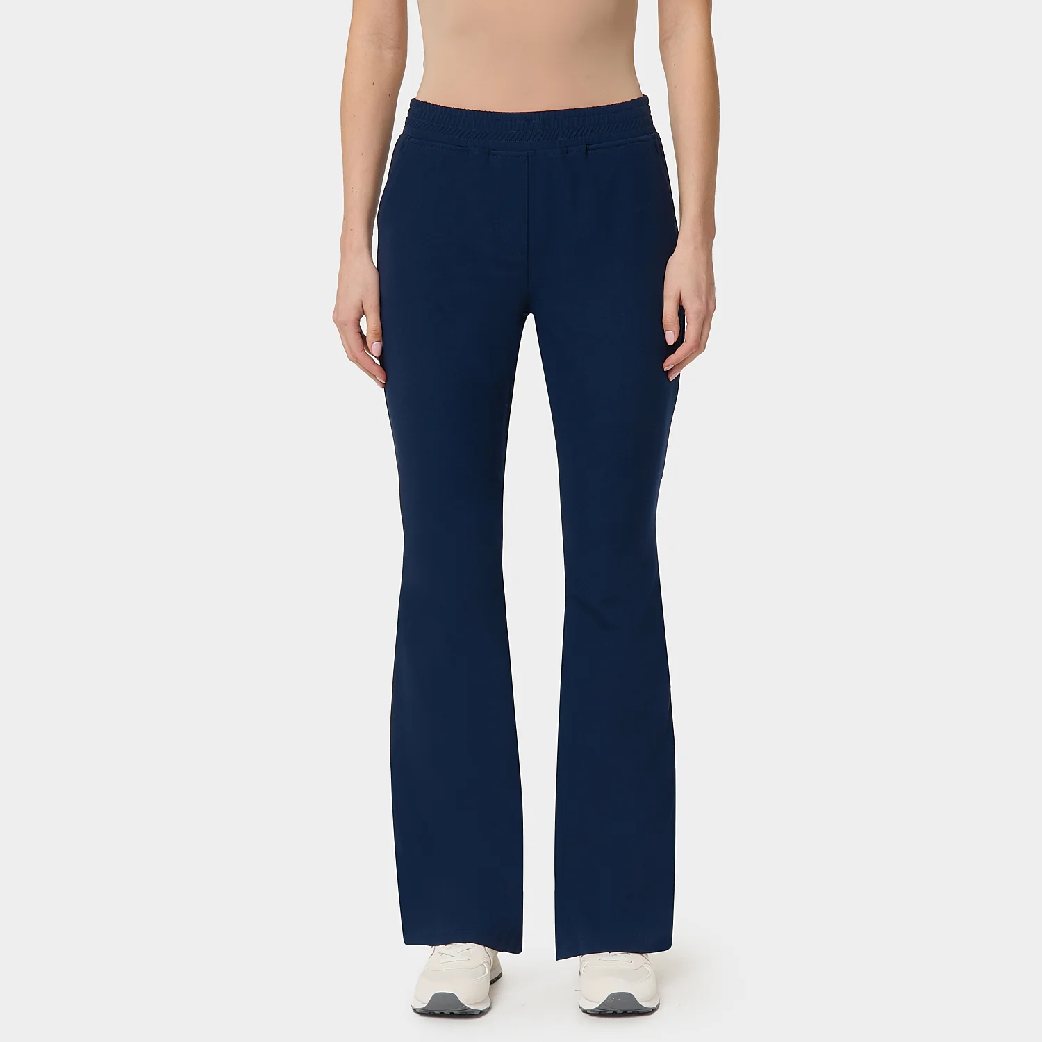 Spodnie medyczne damskie flare NAVY
