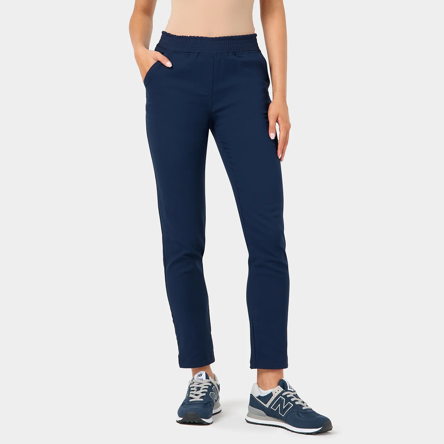 Spodnie medyczne damskie - NAVY - Image 3