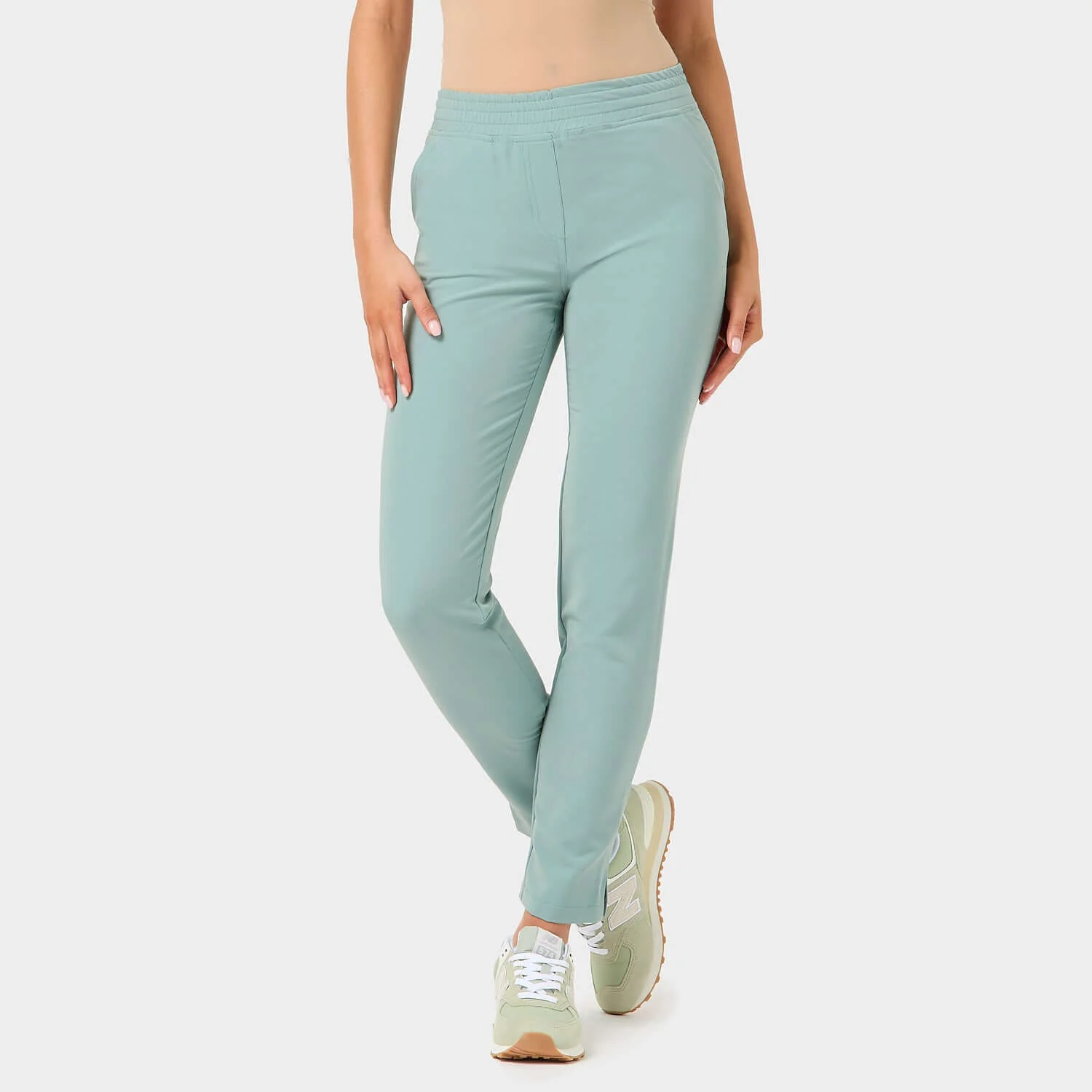 Spodnie medyczne damskie - SAGE GREEN