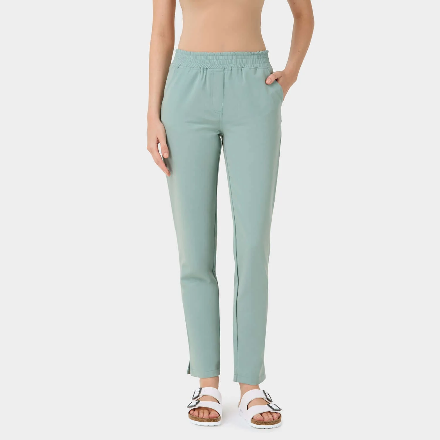 Spodnie medyczne damskie - SAGE GREEN - Image 4