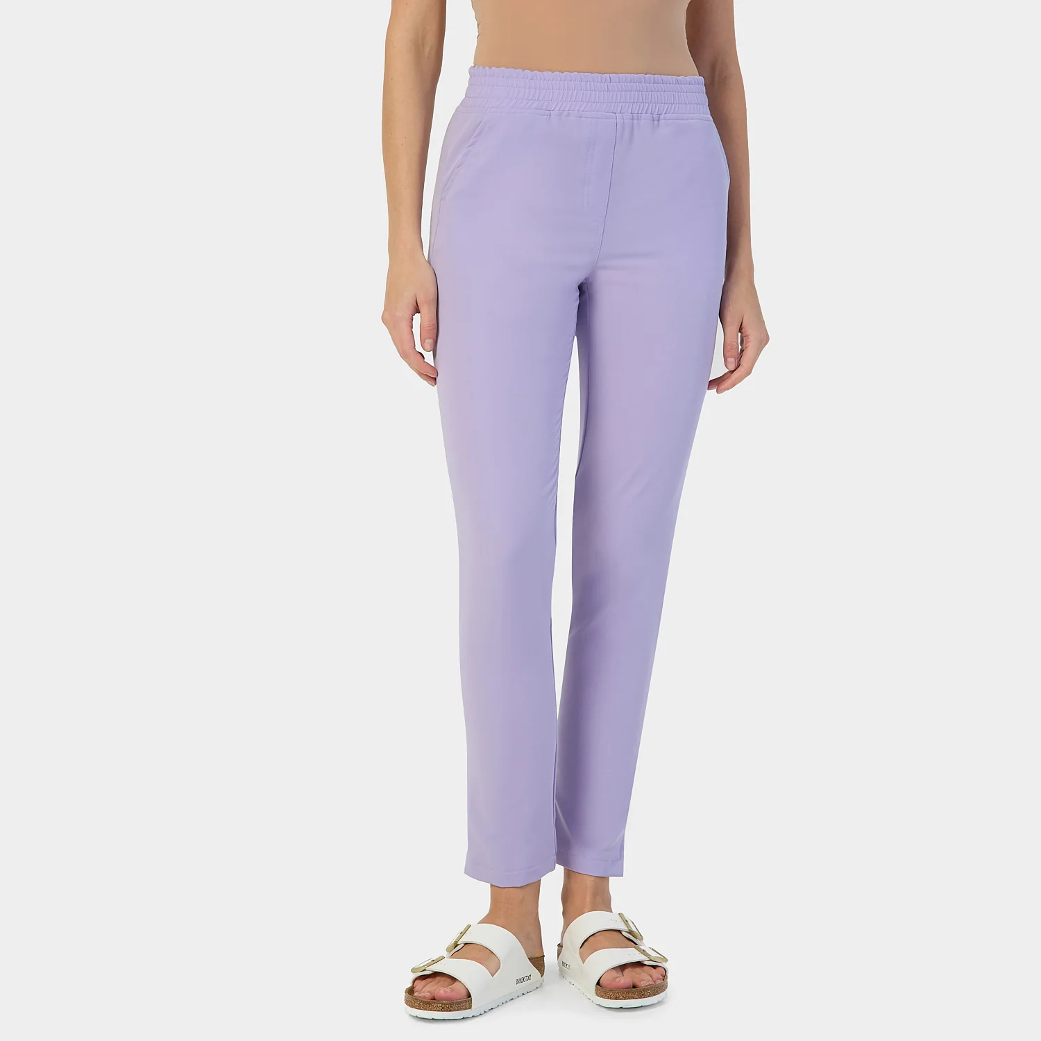 Spodnie medyczne damskie - SOFT LILAC - Image 2