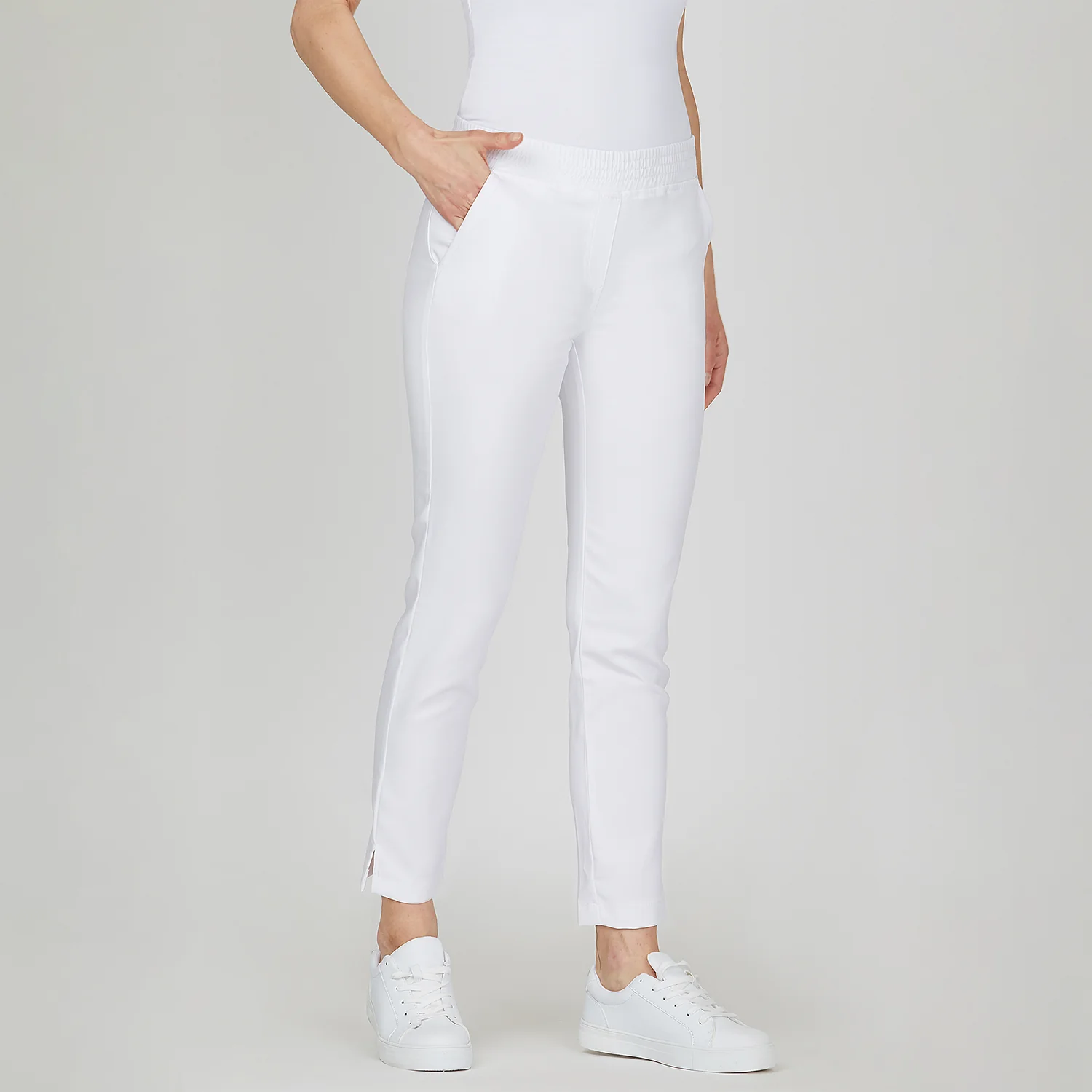 Spodnie medyczne damskie - WHITE