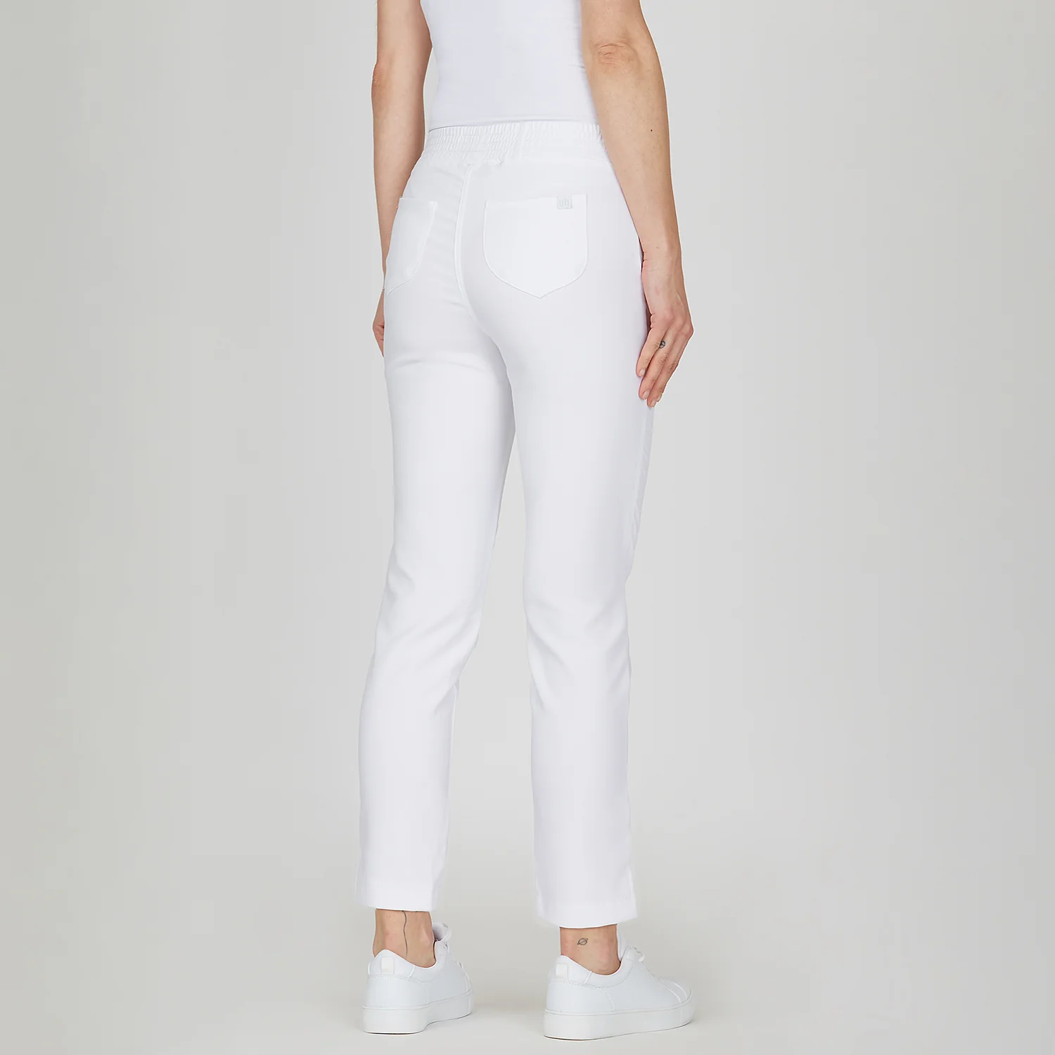 Spodnie medyczne damskie - WHITE - Image 3