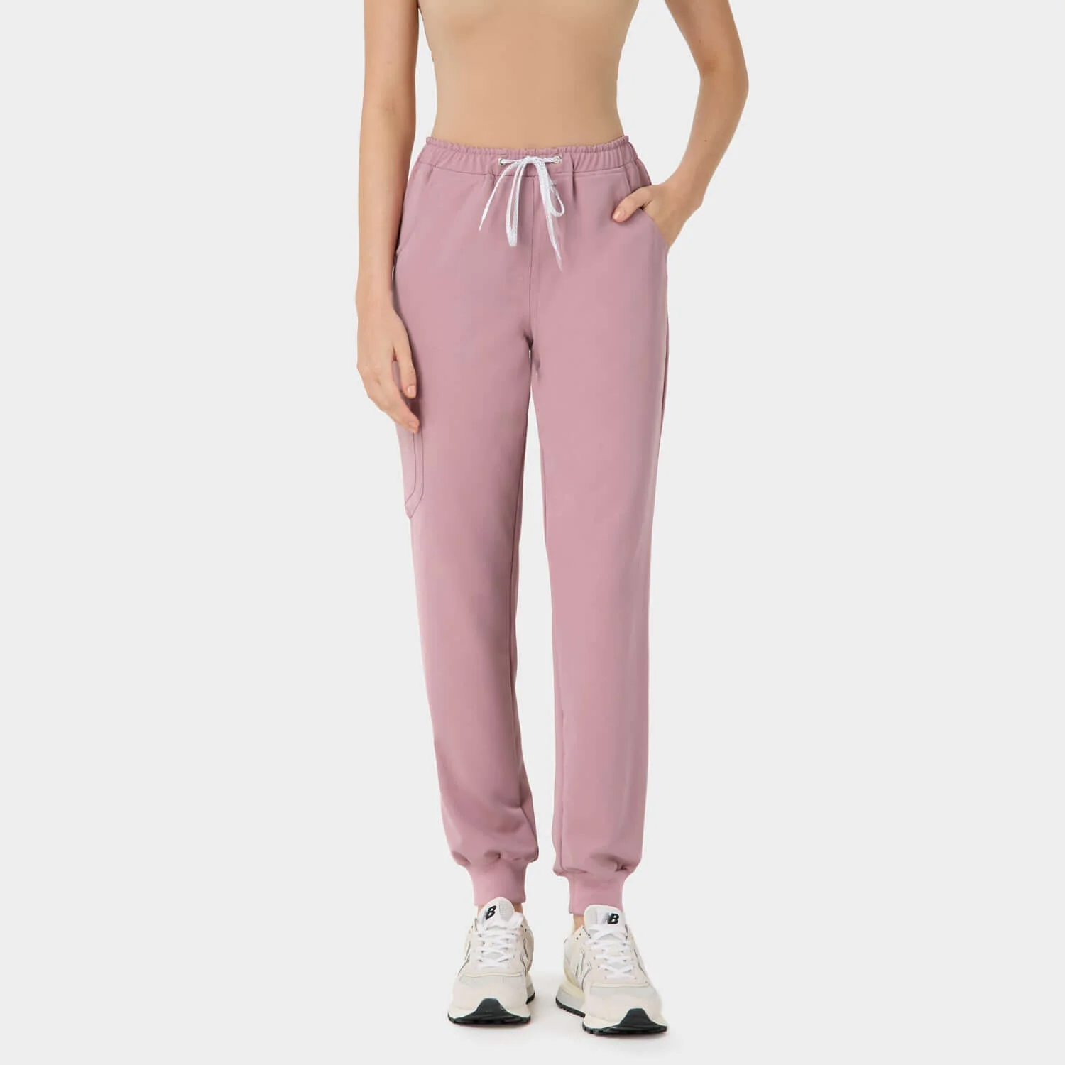 Spodnie medyczne joggery - BLOSSOM PINK - Image 2
