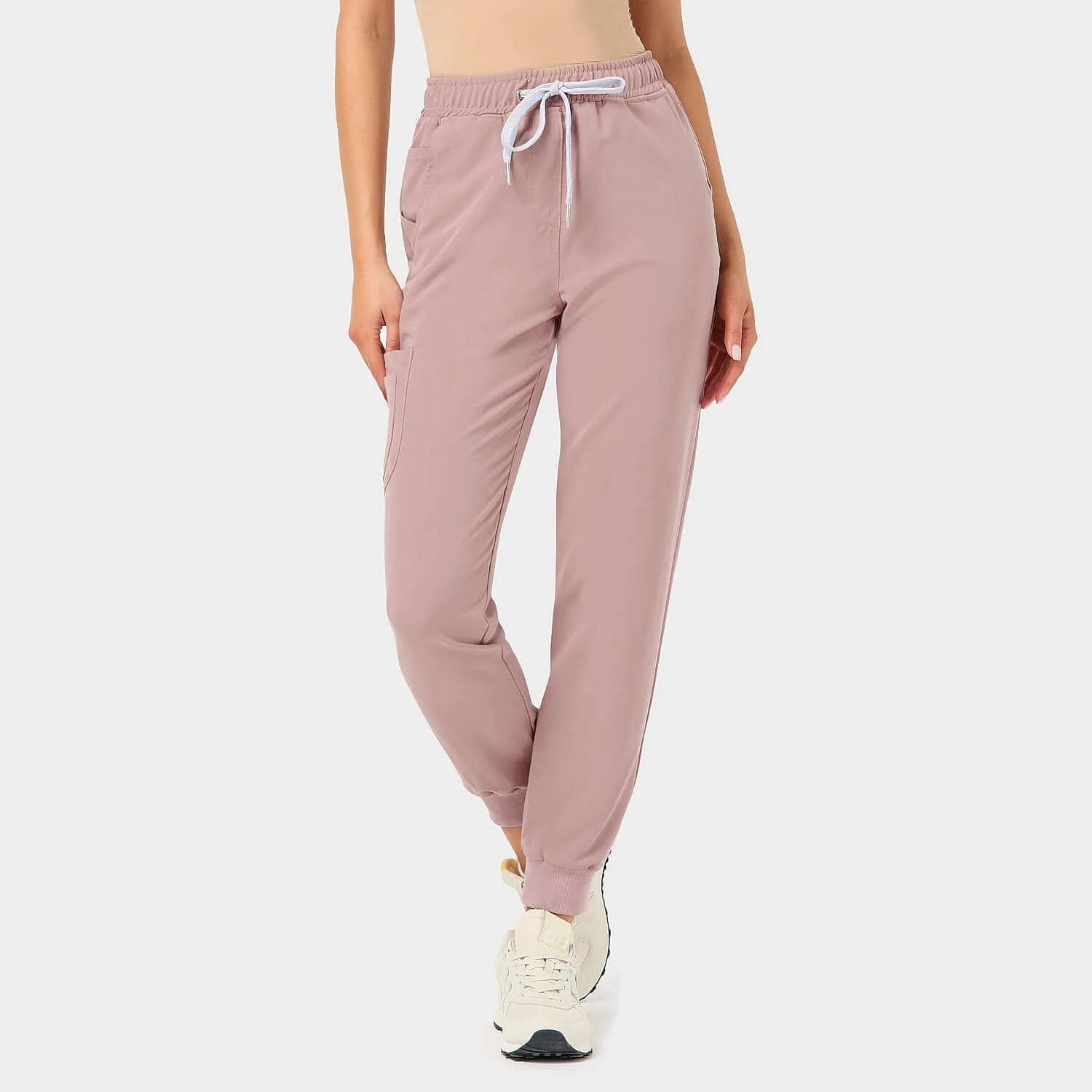 Spodnie medyczne joggery - DUSTY PINK