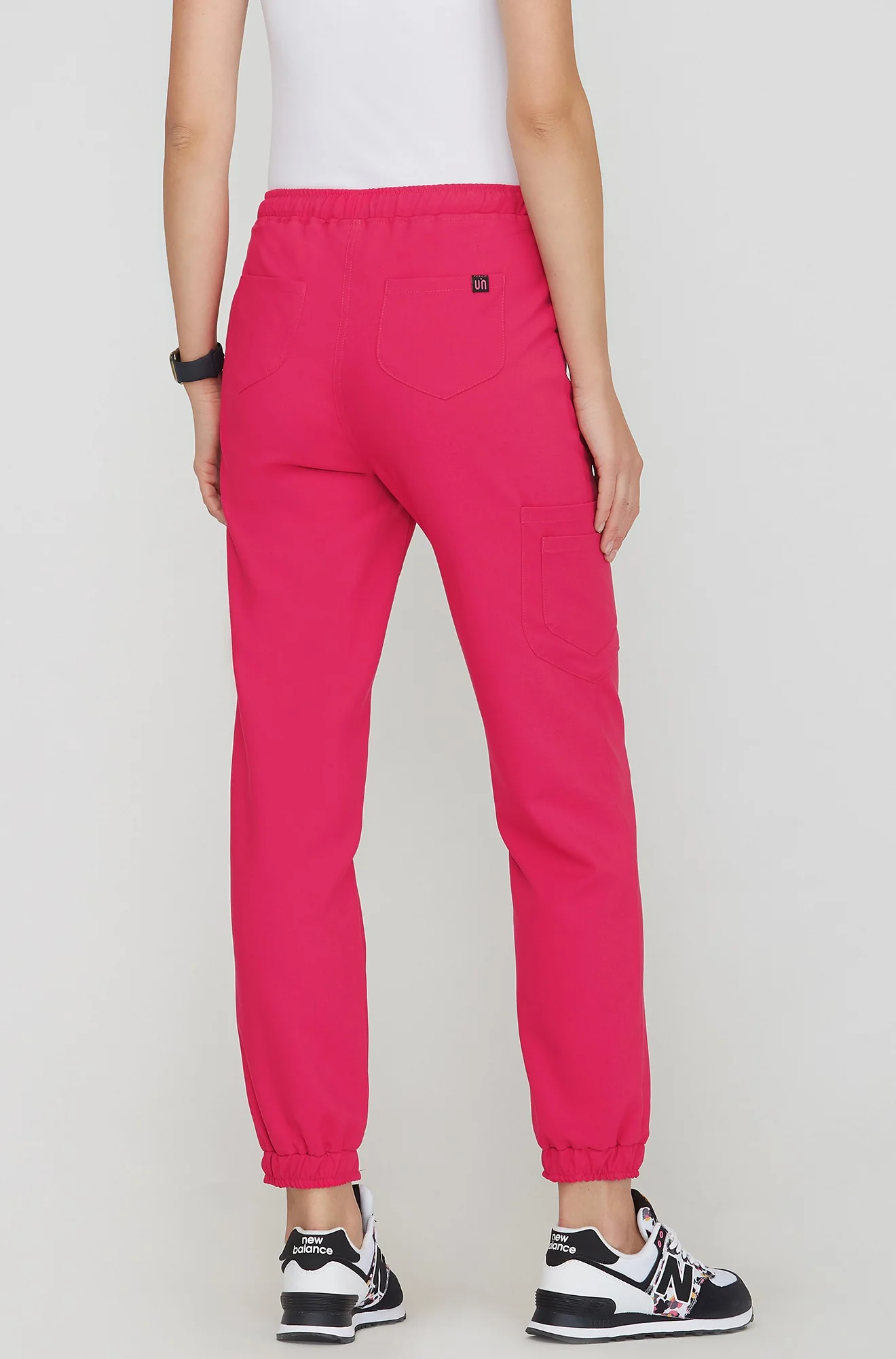 Spodnie medyczne joggery - FUCHSIA - Image 6