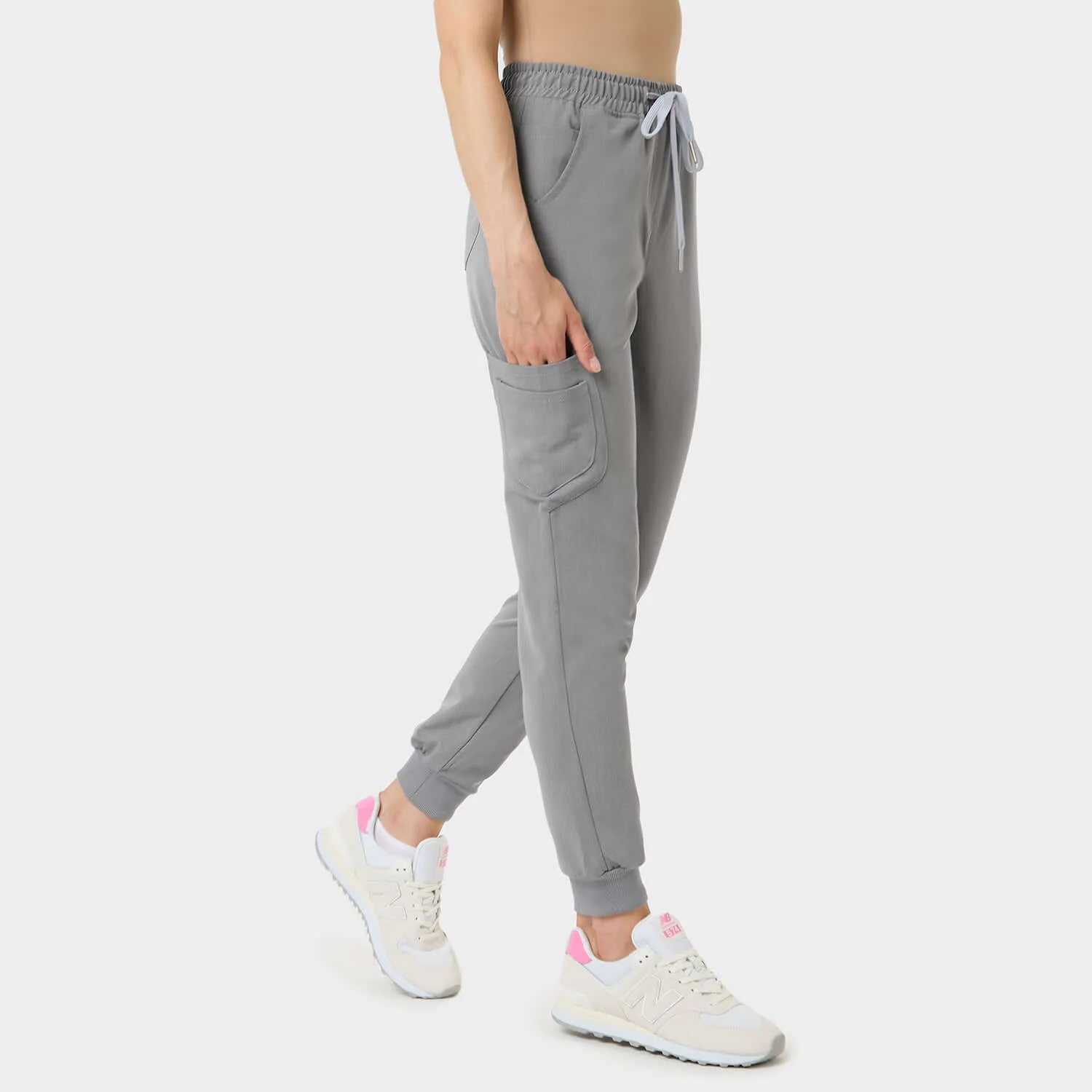 Spodnie medyczne joggery - MISTY GREY