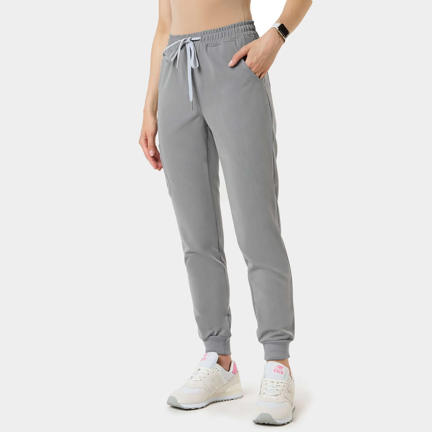 Spodnie medyczne joggery - MISTY GREY - Image 2