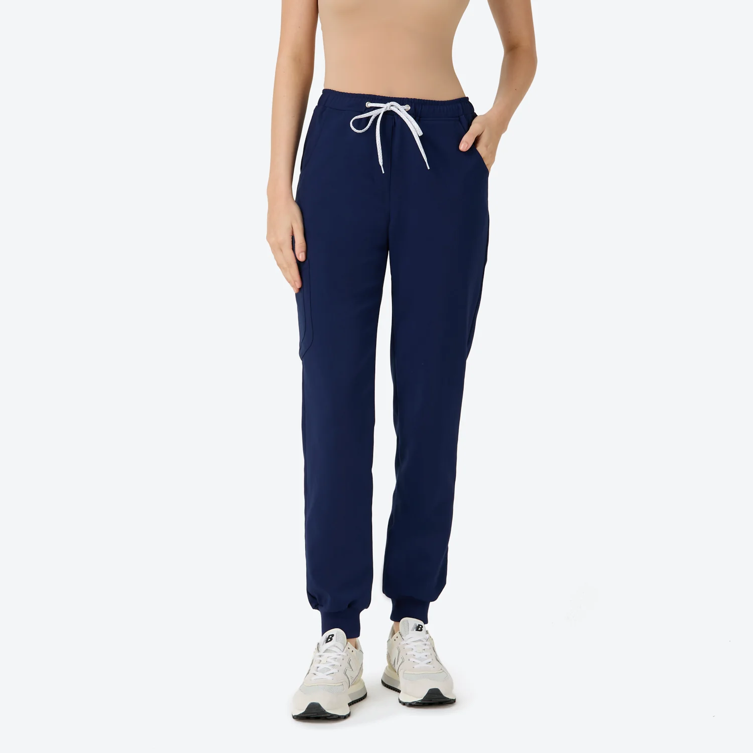 Spodnie medyczne joggery NAVY - OUTLET - Image 2