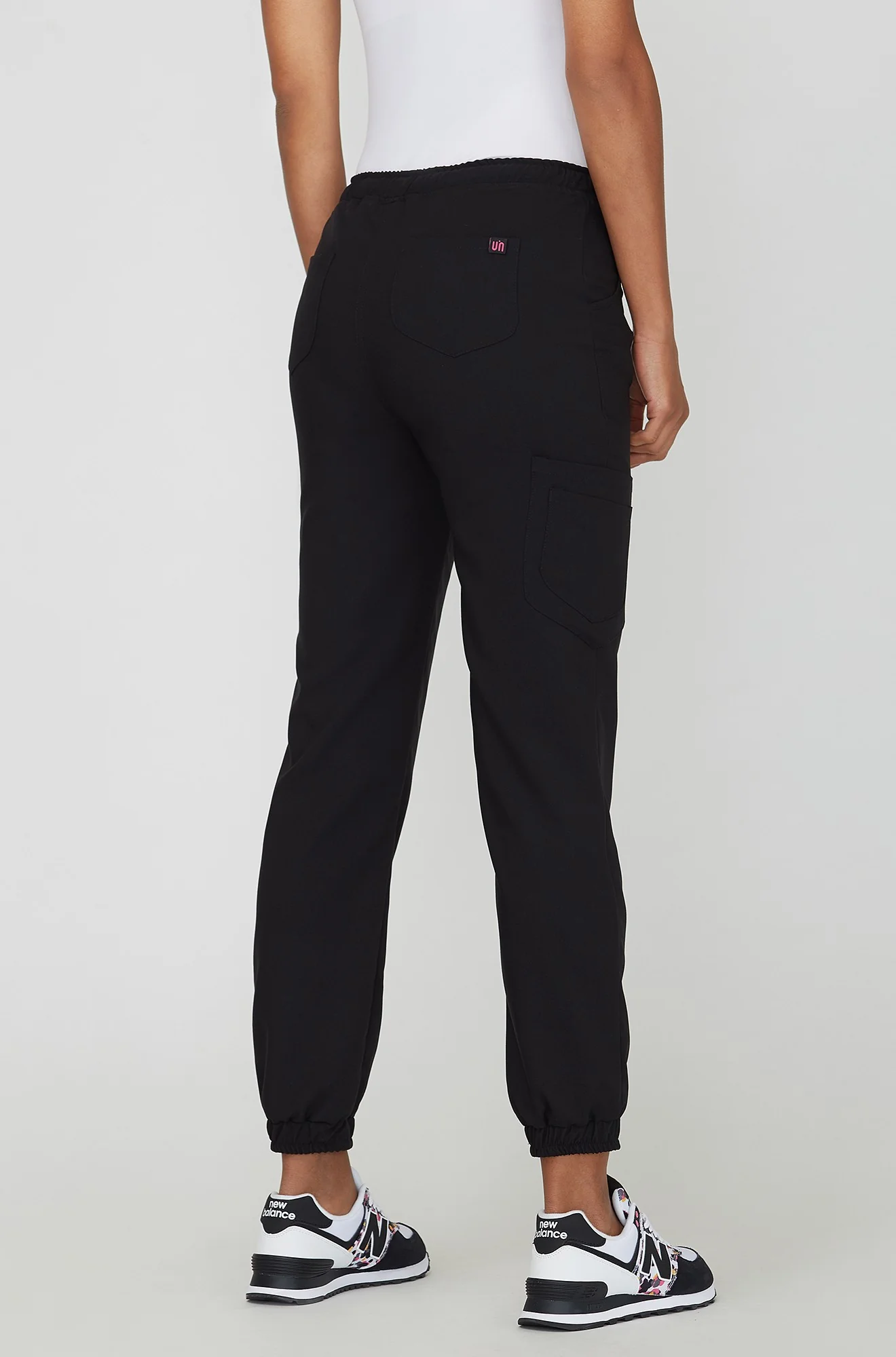 Spodnie medyczne joggery outlet - BLACK - Image 2