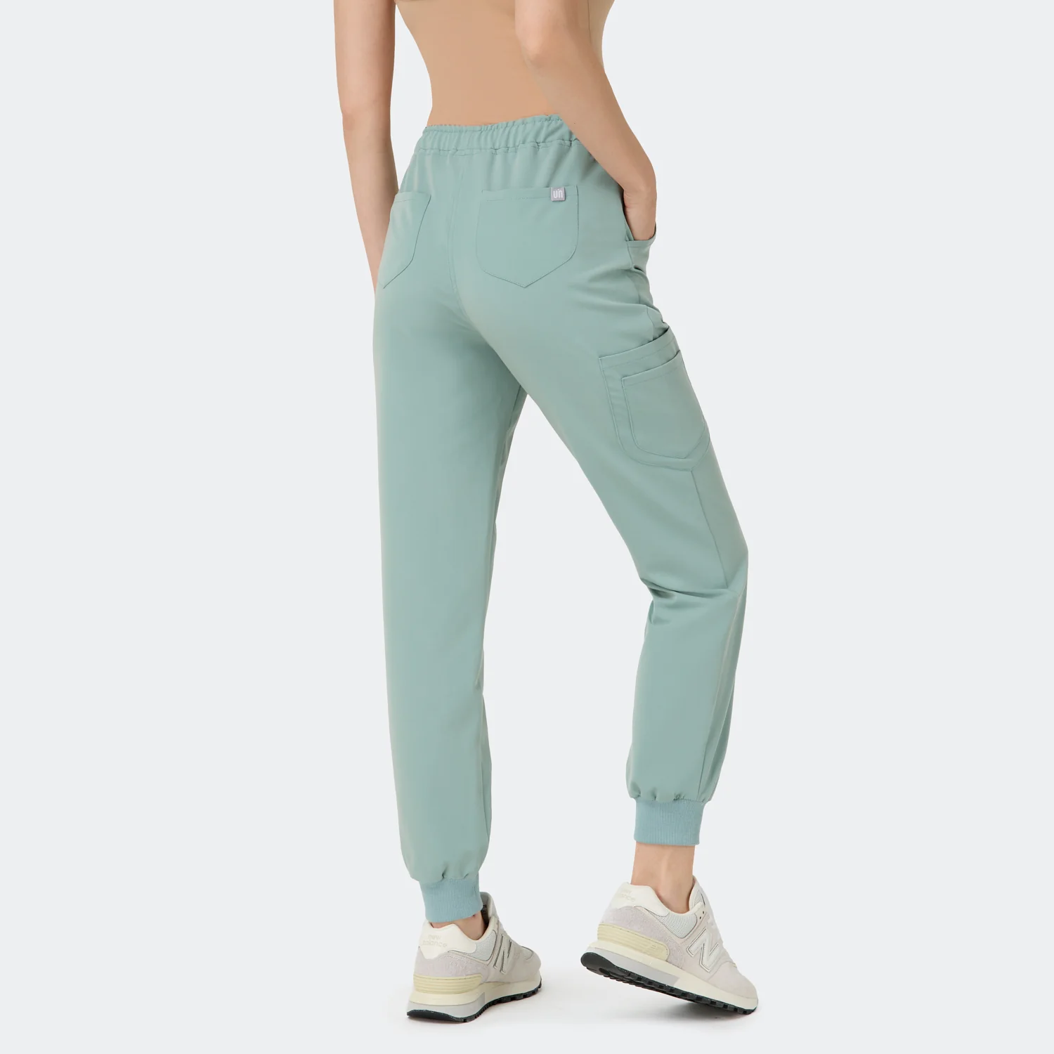 Spodnie medyczne joggery - SAGE GREEN - Image 2