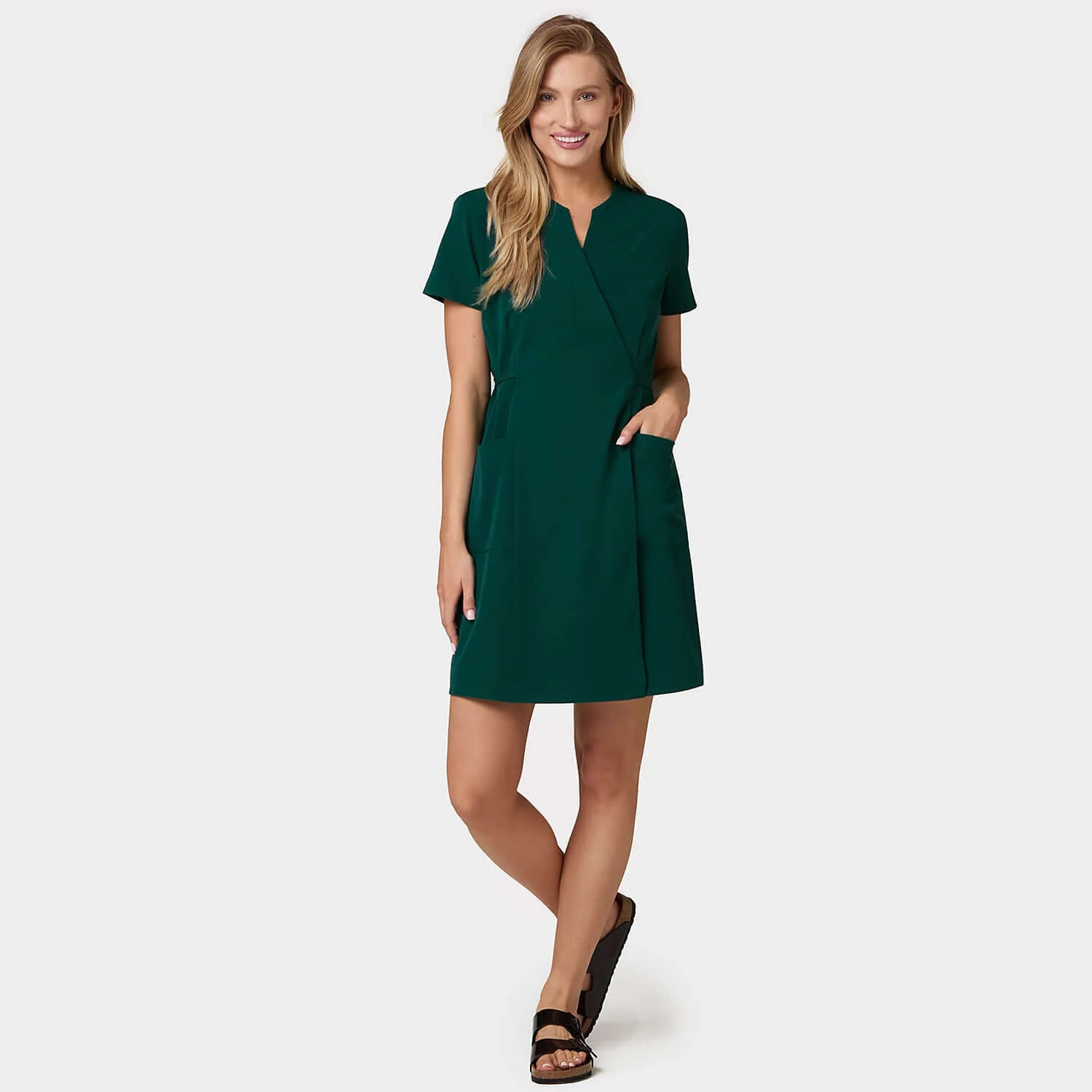 Sukienka medyczna KATE - MOSS GREEN - Image 5