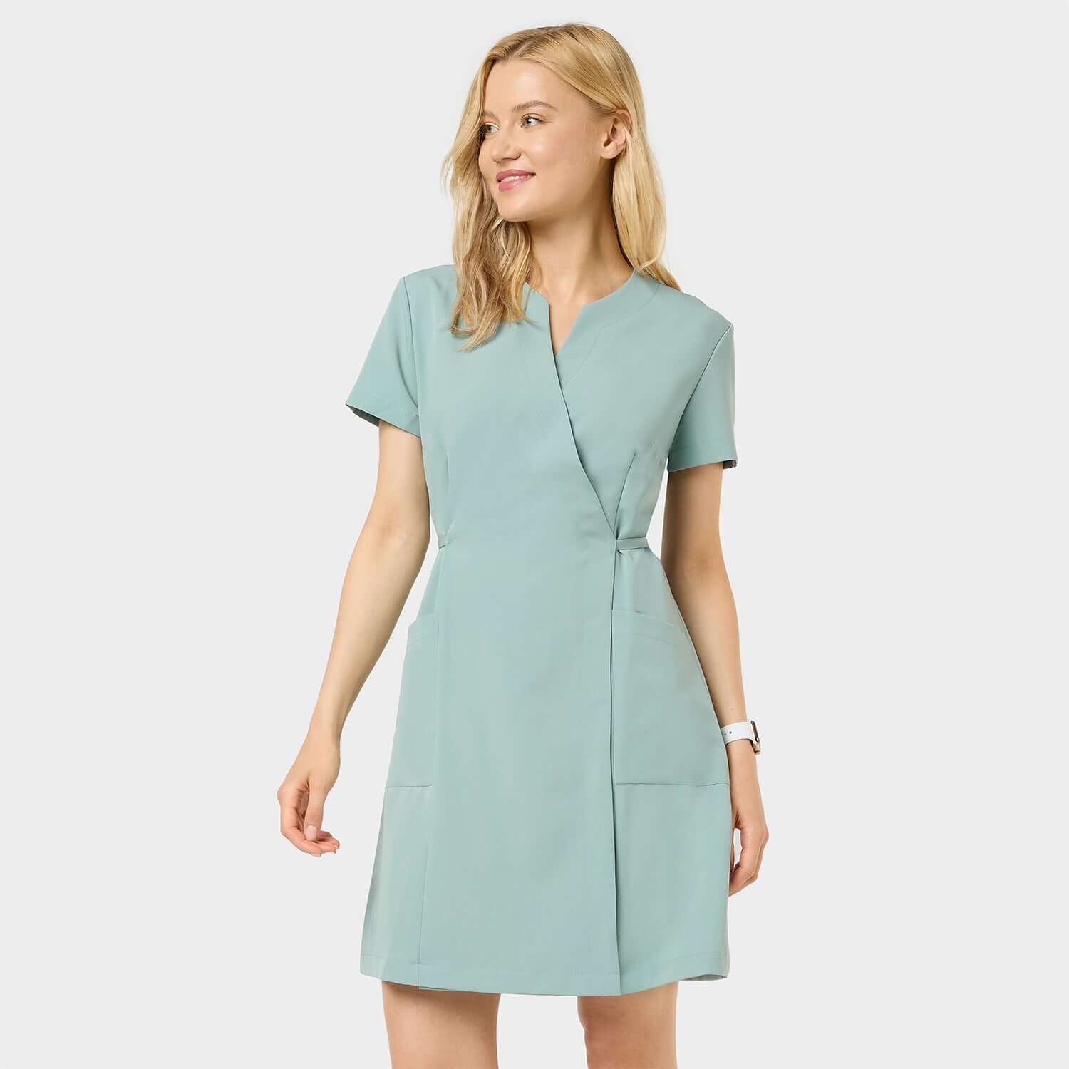 Sukienka medyczna KATE - SAGE GREEN - Image 2