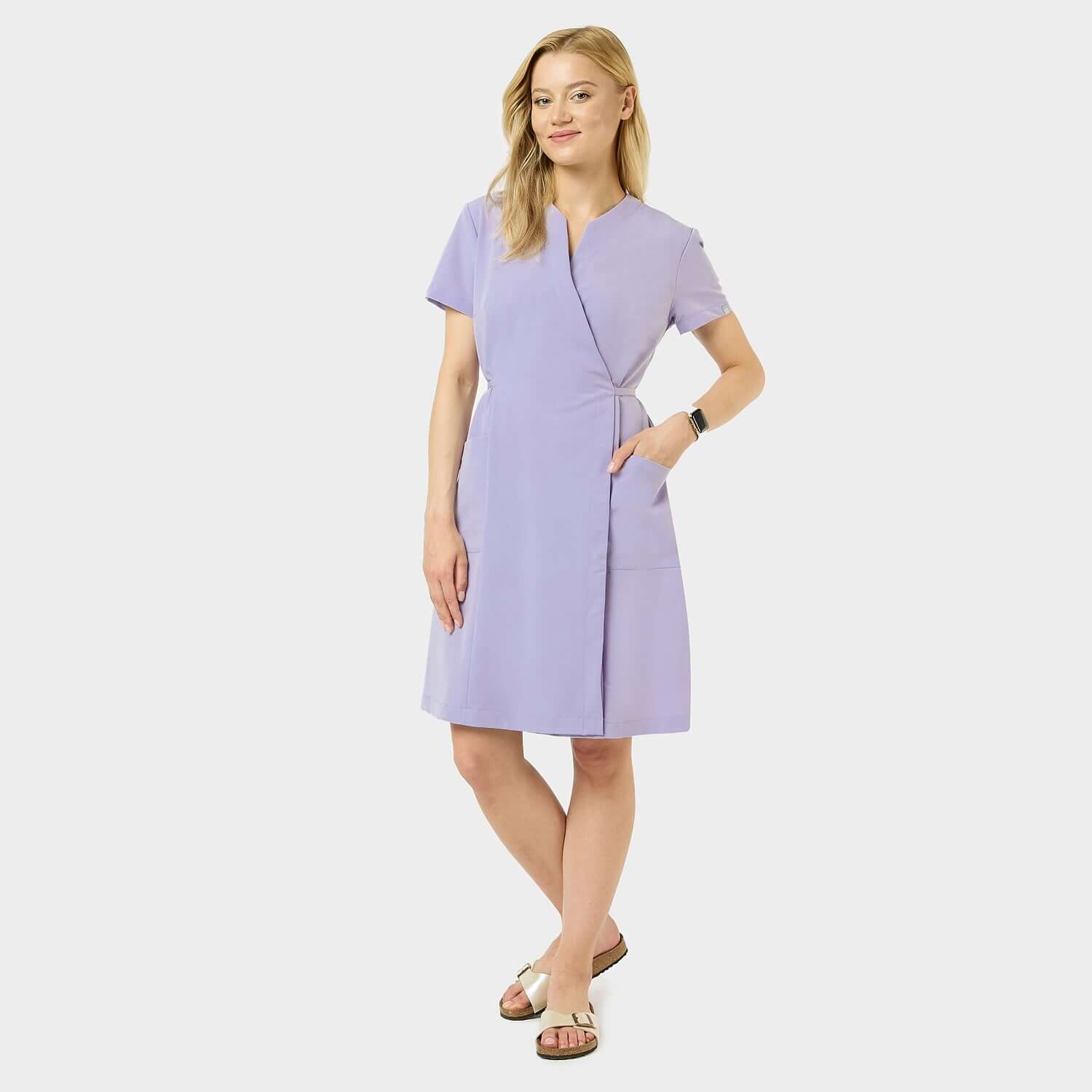 Sukienka medyczna KATE - SOFT LILAC - Image 3